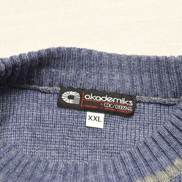 Akademiks Men Pullover Sweater Crew Neck Acrylic Multicolor Size 2XL Y2K - Picture 8 of 8